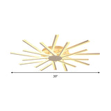 31.5/39 Led Living Room Ceiling Light White Semi Flush Fixture With Spiral Acrylic Shade In