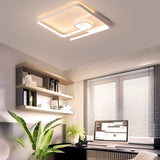 Nordic Squared Flush Lighting Slim Acrylic Led Ceiling Mount - 16.5/20.5 W White/Black Warm/White