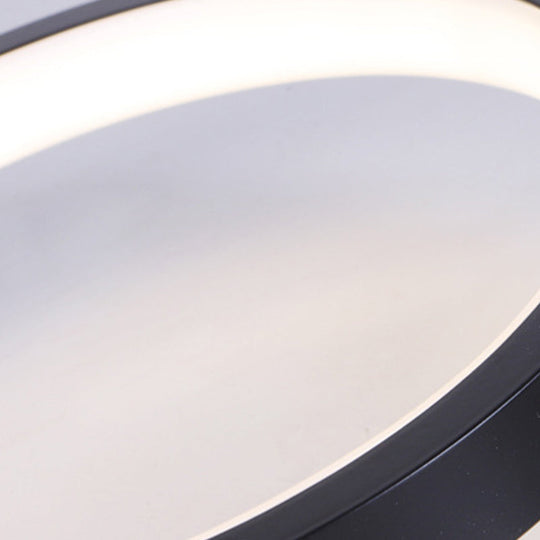 Nordic Acrylic Led Flush Light: Black Molecular Design 4/5 Light Options Warm/White Ideal For