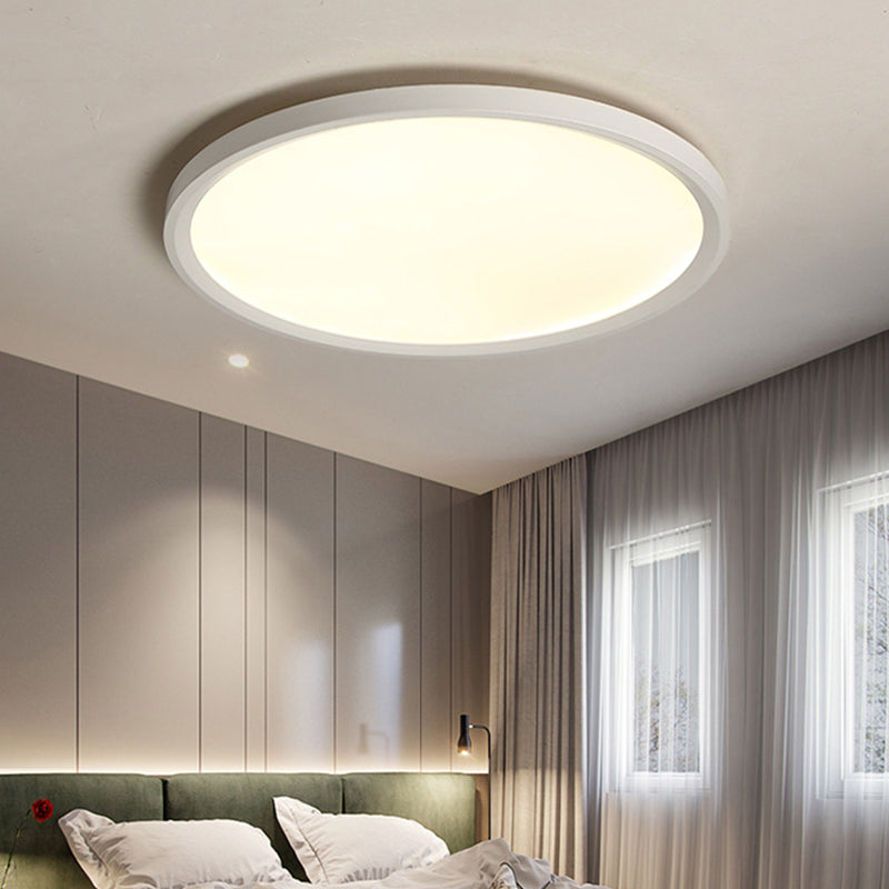 Minimalist White Disc Flush Light - Super Thin Acrylic Led Ceiling Lamp 16’/19.5’/23.5’ Dia