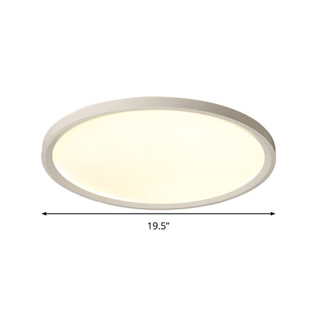 Minimalist White Disc Flush Light - Super Thin Acrylic Led Ceiling Lamp 16’/19.5’/23.5’ Dia