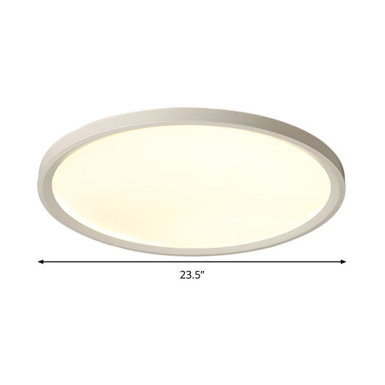 Minimalist White Disc Flush Light - Super Thin Acrylic Led Ceiling Lamp 16/19.5/23.5 Dia Warm/White