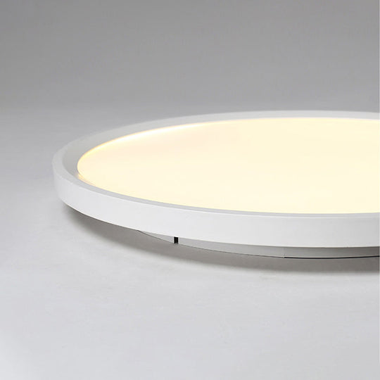 Minimalist White Disc Flush Light - Super Thin Acrylic Led Ceiling Lamp 16’/19.5’/23.5’ Dia