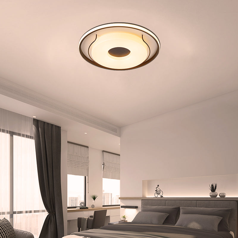 Nordic Style Led Acrylic Flushmount Lighting - 16’/19.5’ Dia White Round Ceiling Flush Light