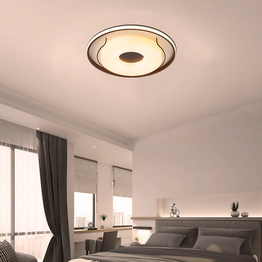Nordic Style Led Acrylic Flushmount Lighting - 16’/19.5’ Dia White Round Ceiling Flush Light