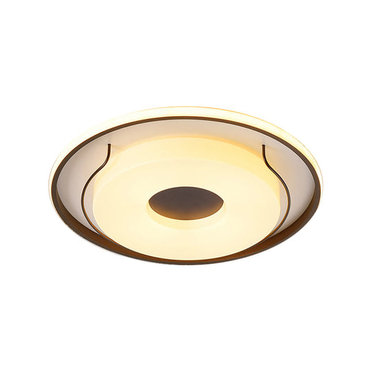 Nordic Style Led Acrylic Flushmount Lighting - 16’/19.5’ Dia White Round Ceiling Flush Light