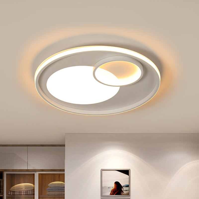 Modernist Led Acrylic Ceiling Light Fixture - 18/21.5 Diameter Warm/White Remote Control Dimming