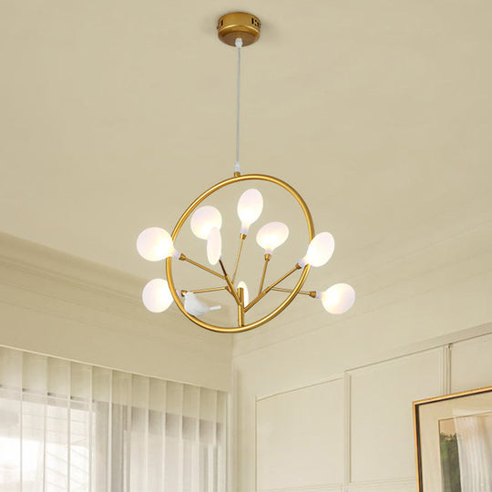 Postmodern Brass Branch Chandelier Pendant Light With Led Hanging Kit - Warm/White
