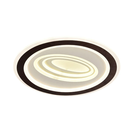 Modern Flush Mount Ceiling Light With Acrylic Led Black & White 3-Gear Settings