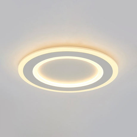 White Halo Flush Mount Led Ceiling Light With Frosted Acrylic Warm/White / Warm