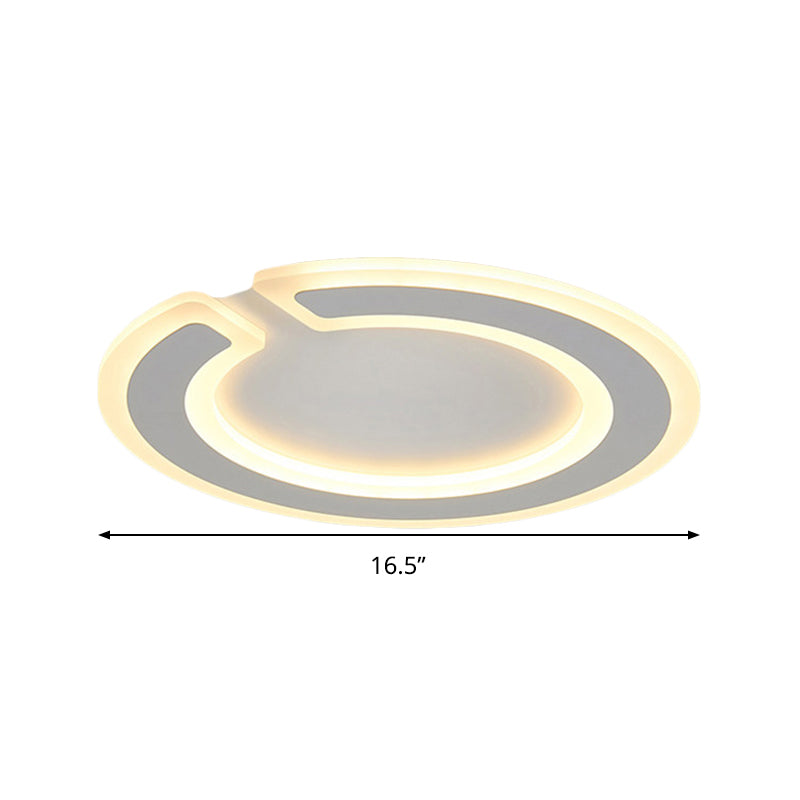 16.5’/20.5’ Dia Round Ceiling Lamp - Simple & Elegant Led Flushmount Lighting In