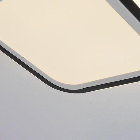 Minimalist Black Led Corridor Ceiling Flush Light With Versatile Metal Shade In White/3 Color