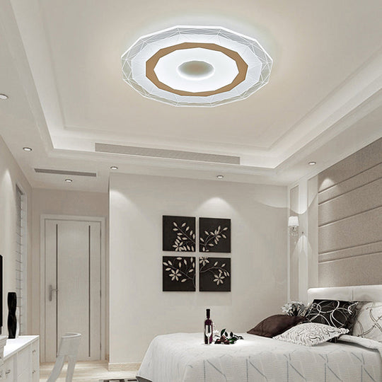 19.5’/23.5’ Ultra - Thin Ceiling Lamp Simple Style Acrylic White Led Flush Mount –