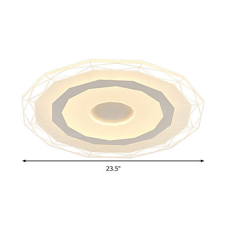 19.5’/23.5’ Ultra - Thin Ceiling Lamp Simple Style Acrylic White Led Flush Mount –