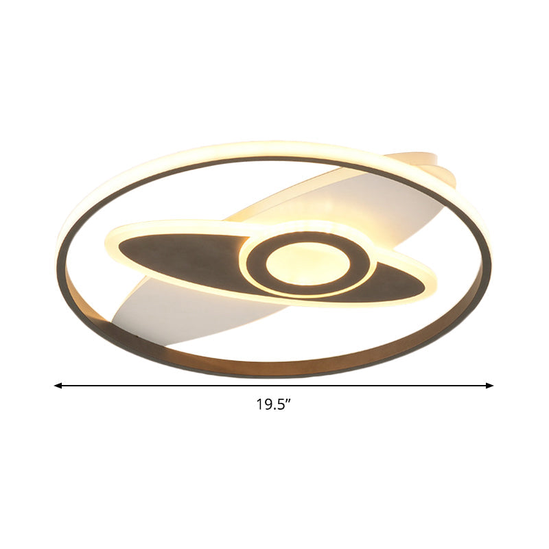 Modern Black And White Led Circle Ceiling Light