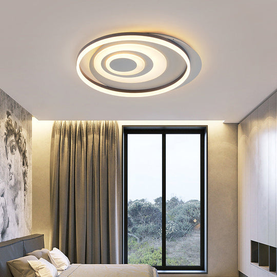 Contemporary Black Acrylic Led Ceiling Light Fixture For Bedroom