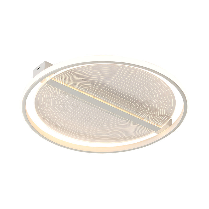 Minimalist Led Ceiling Light For Bedroom - Ultra - Thin Acrylic Flush Mount In Warm/White