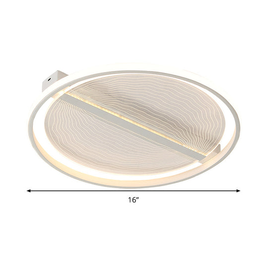 Minimalist Led Ceiling Light For Bedroom - Ultra-Thin Acrylic Flush Mount In Warm/White
