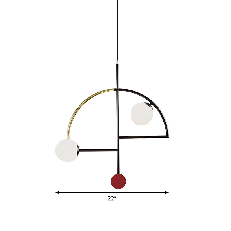 Modern Black And Gold Hemisphere Chandelier - Kitchen Lighting Ideas