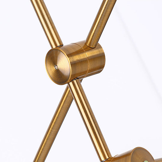 Contemporary Adjustable Gold Chandelier Light With Clear Glass Globe Shade - 4-Bulb Pendant Lighting