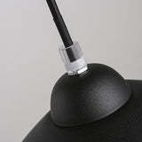 Contemporary Conical Metal Pendant 1-Light Pendulum Lamp For Dining Room In Black/White