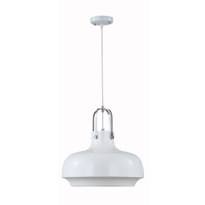 Modern Barn Metal Pendant Light - 10’/14’ Wide White/Pink