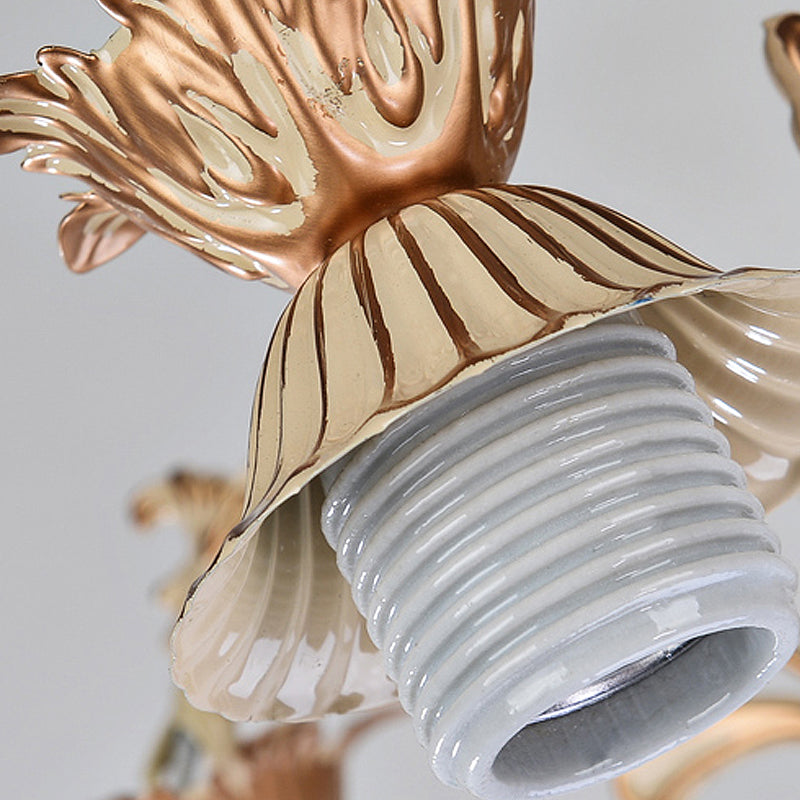 Baroque Conical Chandelier - 9/11 Lights Cut Glass With White & Gold Finish