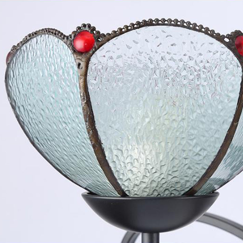 Glamorous Tiffany Chandelier With Frosted Glass Suspension And Multiple Sizes: 3 6 Or 8 Lights In