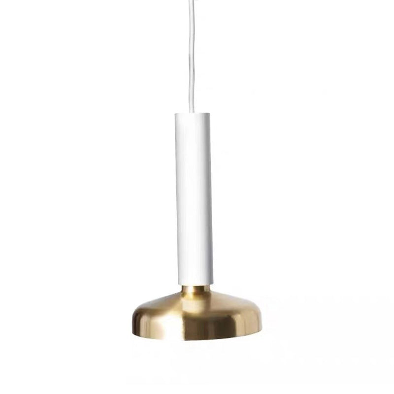 Barn Metal Pendant Light Kit - Minimalist White/Black Hanging Lamp For Bedside