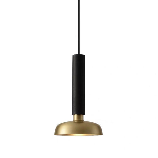 Barn Metal Pendant Light Kit: Minimalist 1-Light Hanging Lamp For Bedside - White/Black