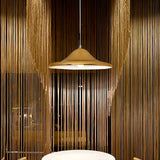 Gold Metal Saucer Pendant Light Modern 1-Light Kit For Dining Room 16/18 Wide / 18