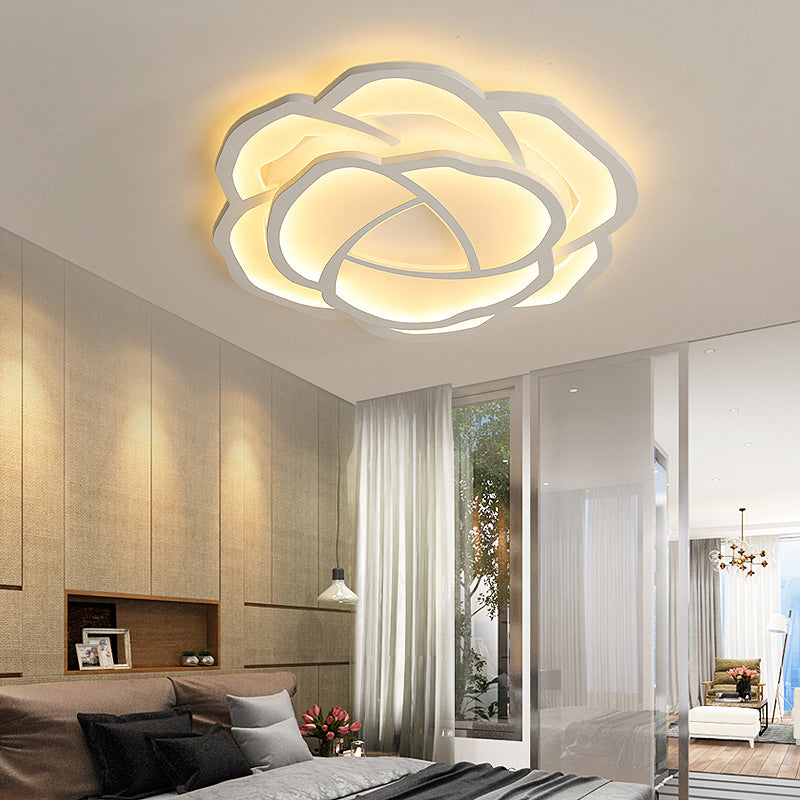 16.5’/20.5’ Acrylic Flush Mount Led Flower Ceiling Lamp - Modern Style White/Warm Light
