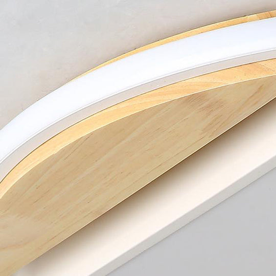 Circular Flush Mount Led Ceiling Light Fixture - Modern Acrylic Design 16.5’ Wide White/3 Color