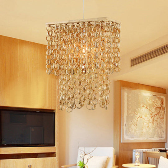 Contemporary Bamboo Pendant Light - 1-Light Down Lighting Beige