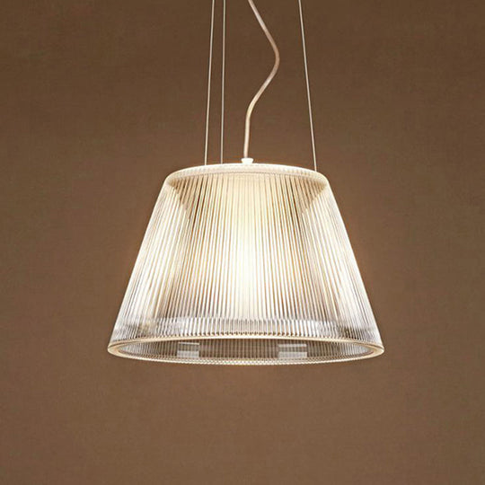 Clear Glass Conical Pendant Light - Modern Lighting Fixture For Living Room