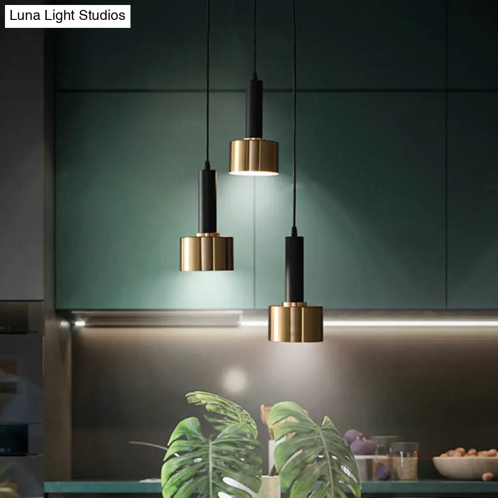 Metallic Brass Grenade Shape Ceiling Light Fixture - Simplicity 3 Heads