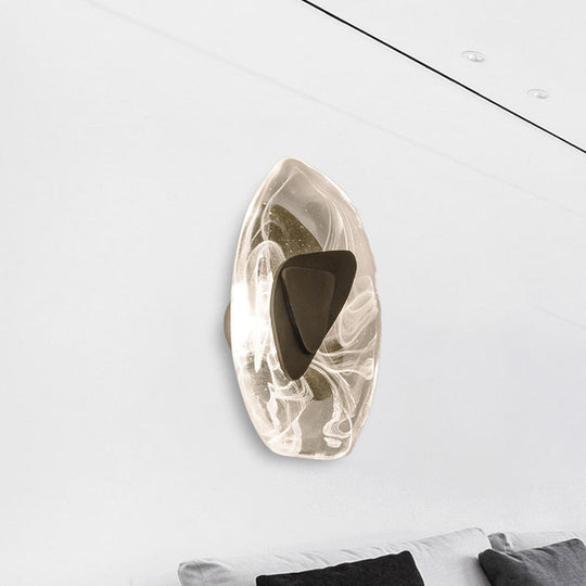 Contemporary Crystal Wall Light With Led Geometric Design Multiple Colors Warm/White For Dining Room