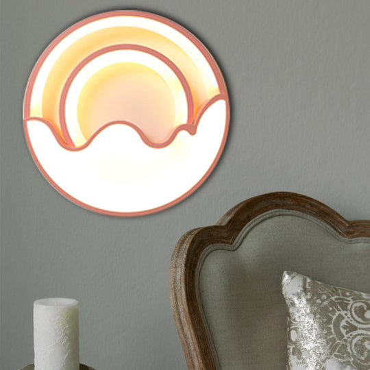 Macaron Led Ceiling Lamp - Modern Flush Mount Light For Child’s Bedroom