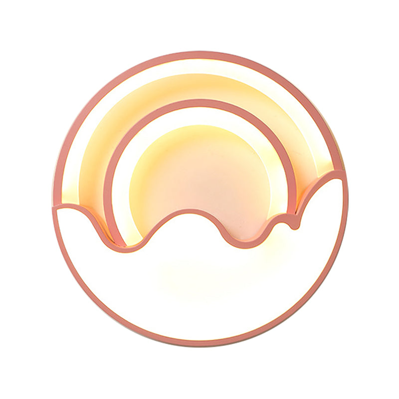 Macaron Led Ceiling Lamp - Modern Flush Mount Light For Child’s Bedroom