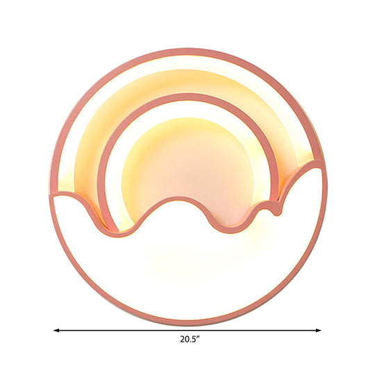 Macaron Led Ceiling Lamp - Modern Flush Mount Light For Child’s Bedroom