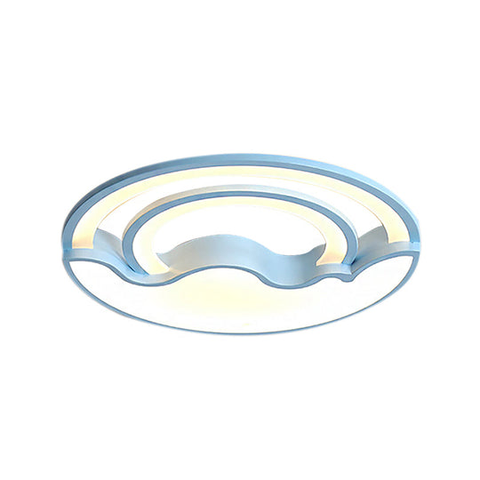 Macaron Led Ceiling Lamp - Modern Flush Mount Light For Child’s Bedroom