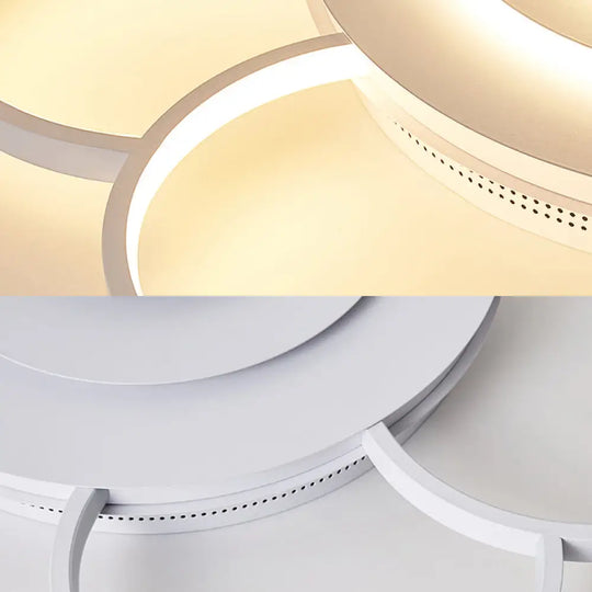 31.5/39 Flower Flushmount Acrylic Led White Ceiling Light In Warm/White/Natural - Simple & Wide