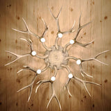 Traditional Brown Antler Dining Room Ceiling Light Fixture - 6/8 Head Resin Flush Mount Lighting 8 /