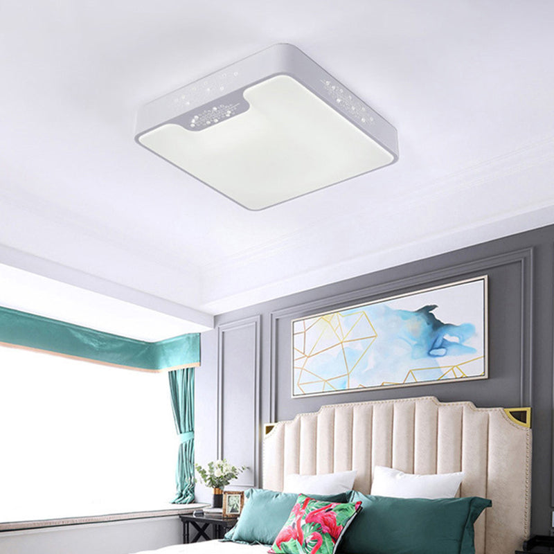 20’/41’ Wide White Square/Rectangle Led Flush Mount Modern Ceiling Lamp Metal / 20’