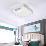 20/41 Wide White Square/Rectangle Led Flush Mount Modern Ceiling Lamp Metal / 20