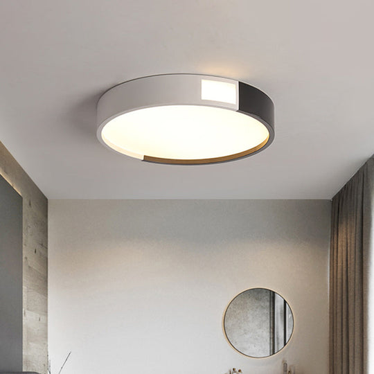 Round Led Ceiling Light Fixture In Black/White Sizes 16-23.5 For Modern Bedrooms Black-White / 16