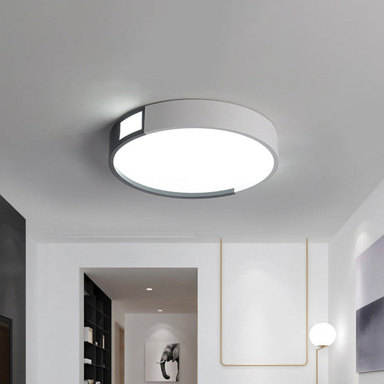 Round Led Ceiling Light Fixture In Black/White Sizes 16’ - 23.5’ For Modern Bedrooms