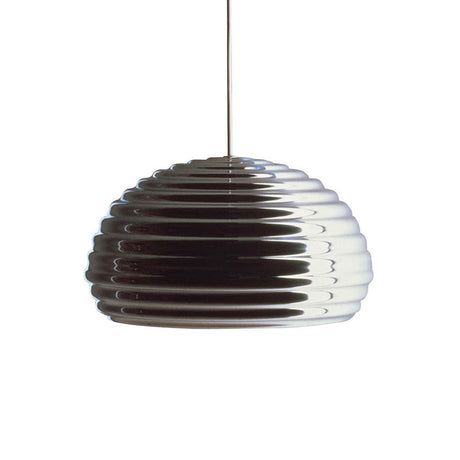 Modern Chrome Hanging Pendant Light With Down Lighting For Bedroom - Bowl Metal 1 Bulb