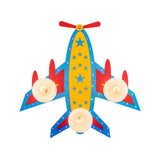 Chic Modern Flush Mount Ceiling Light Fixture With 3 Multi-Color Metal Bulbs For Kindergarten