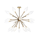 Stylish 9/12/15-Head Diamond Shape Indoor Hanging Chandelier - Amber/Clear Glass Industrial Ceiling